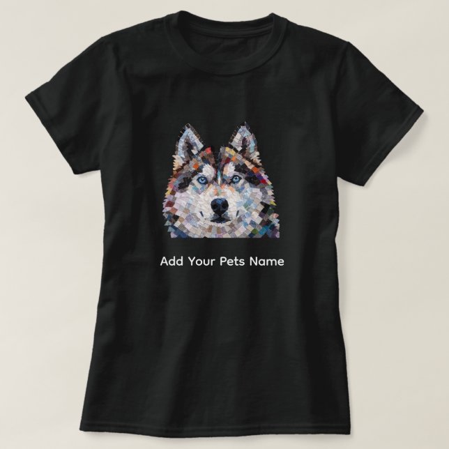 T-shirt design Chien Husky (Design devant)