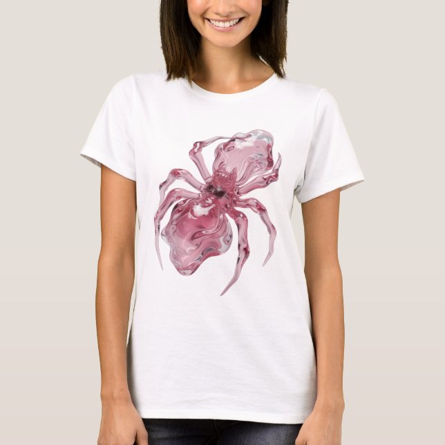 T-shirt Design Clean Silver GLASS SPIDER (Devant)