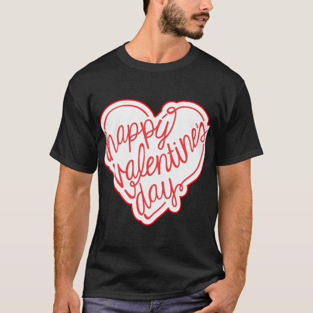 T-shirt Design ❤️ Coeurs Rouges Dessiné À La Main | Perfec (Devant)