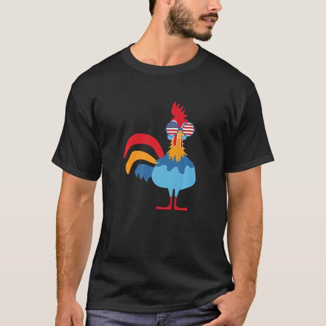 T-shirt Design coloré de poulet (Devant)