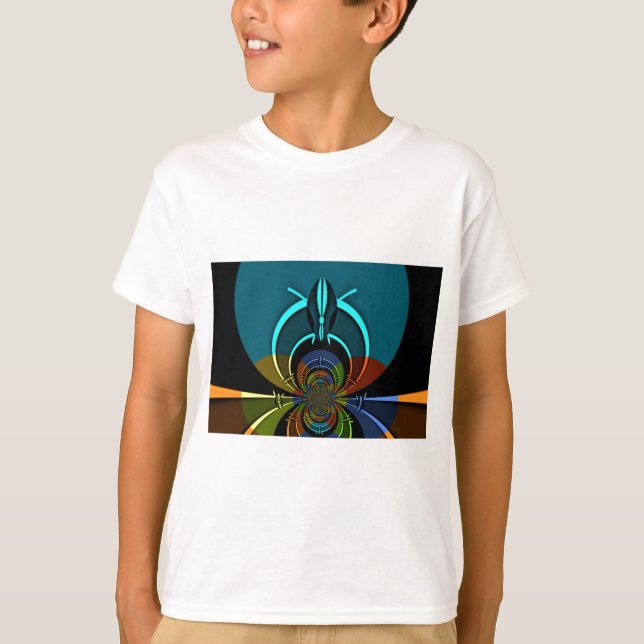 T-shirt Design coloré du Bouclier Masaï (Devant)