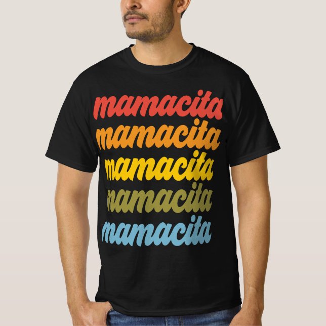 T-shirt Design coloré rétro Mamacita (Devant)