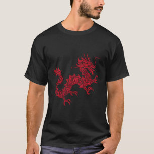 T-shirt Design Cool de dragon asiatique chinois