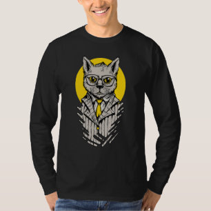 T-shirt Design Costume Chat Mafia Patron Vintage Essentiel