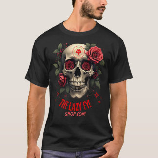 T-shirt Design crâne et Rose 2