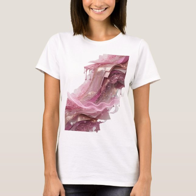 T-shirt Design d'art abstrait argenté ABSTRACT ART v2 (Devant)