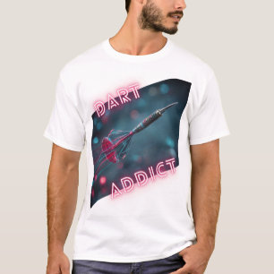 T-shirt Design DART ADDICT fléchette néon dynamique