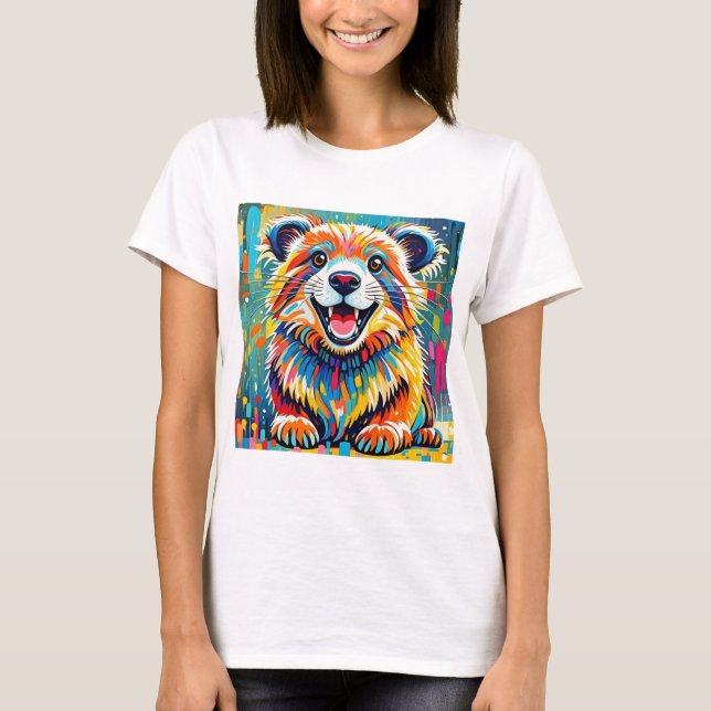 T-shirt Design d'art animal avec audace et dynamique (Devant)