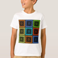 Design d'art Motif multicolore de charme À damiers