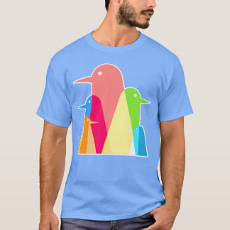 T-shirt Design d'art pour les oiseaux Abstraits
