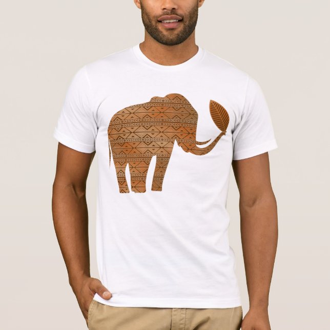 T-shirt Design d'art tribal des éléphants (Devant)