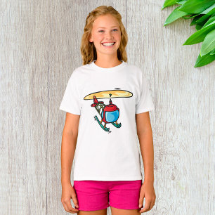 T-shirt Design d'aviation amusant d'un hélicoptère rouge m
