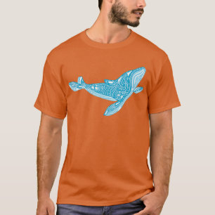 T-shirt Design de baleine décoré Abstrait