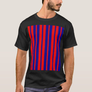 T-shirt Design de bandes rouges et bleues
