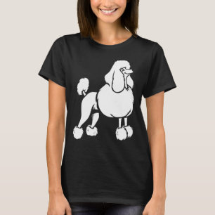 T-shirt Design de caniche blanc