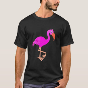 T-shirt Design De Cartoon Flamant rose Pour Petits Enfants