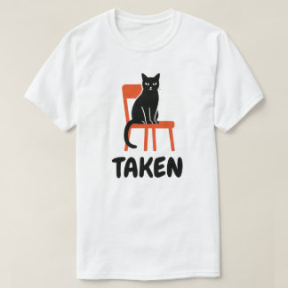 T-shirt Design de chat noir pris
