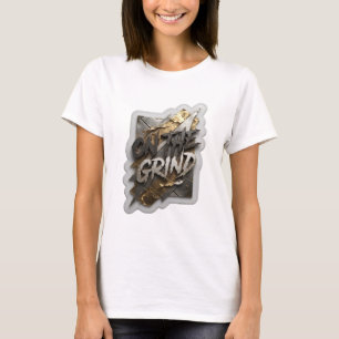 T-shirt Design de chemise argenté spirituel ON THE GRIND
