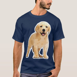 T-shirt Design de chien avec un mignon chiot du Labrador