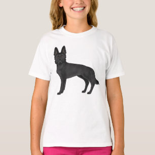 T-shirt Design de chien de berger allemand noir GSD