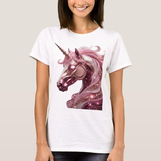 T-shirt Design de citation de LICORNE argenté élégant (Devant)
