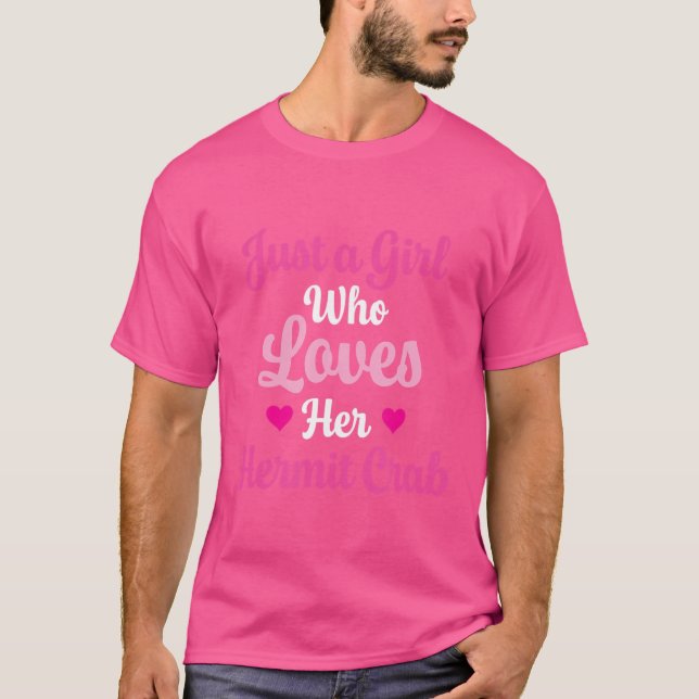 T-shirt Design De Crabe Hermite Pour Les Femmes Qui Aiment (Devant)