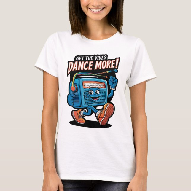 T-shirt Design de danse amusant (Devant)