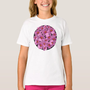 T-shirt Design de fleurs de cosmos pourpre sur un Arrière 