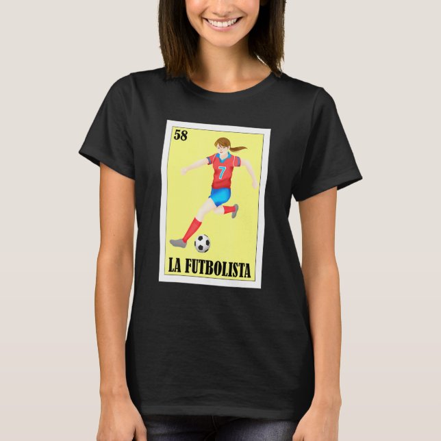 T-shirt Design de football espagnol Loterie mexicaine La F (Devant)