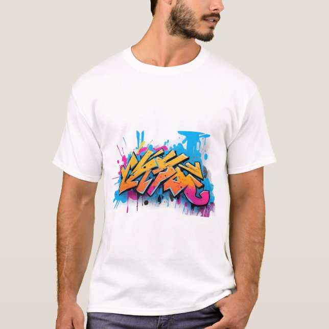 T-shirt Design de graffiti urbain - Style Art de rue (Devant)