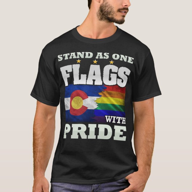 T-shirt Design de l'État LGBT et du Colorado (Devant)