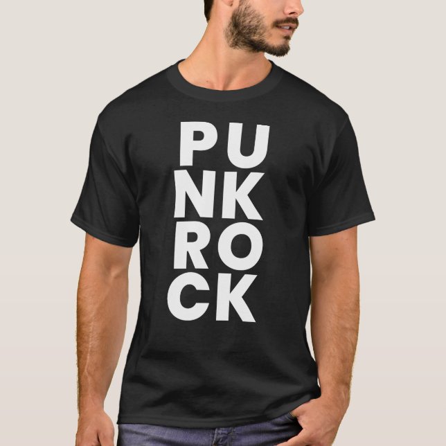 T-shirt Design de logo Punkrock audacieux. (Devant)