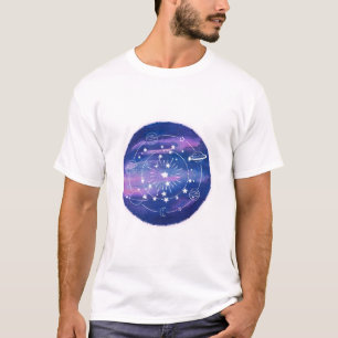 T-shirt Design de lune de galaxie minimaliste Art esthét