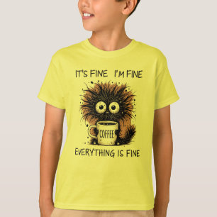 T-shirt Design de mug amusant de monstre de café - Ça va