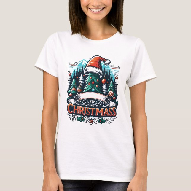 T-shirt Design de Noël (Devant)