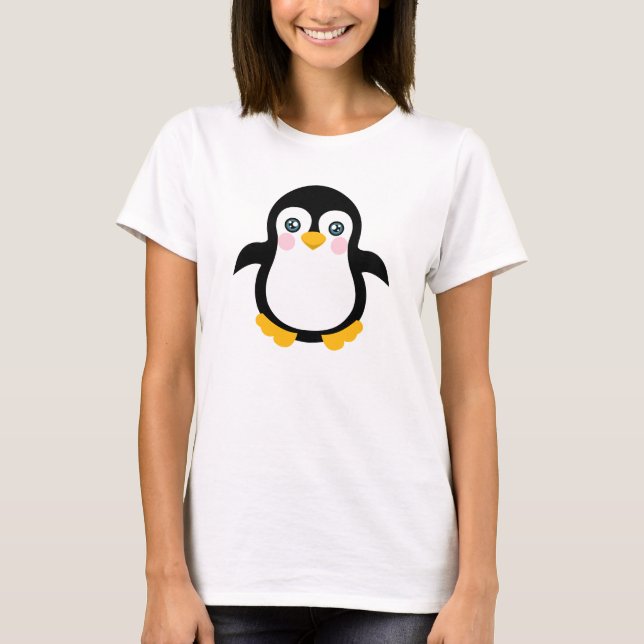 T-shirt Design de pingouin de dessin (Devant)