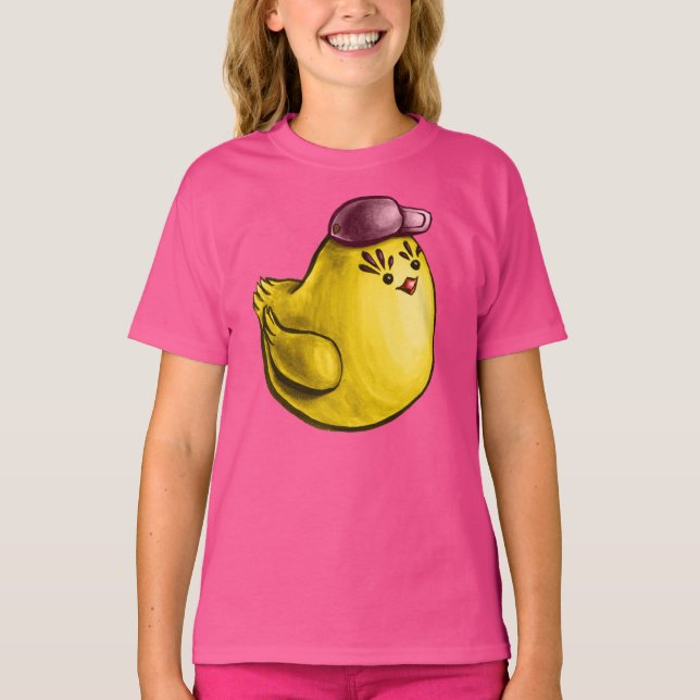 T-shirt Design de poulet mignon - Drôle Jaune Chick Pâques (Devant)