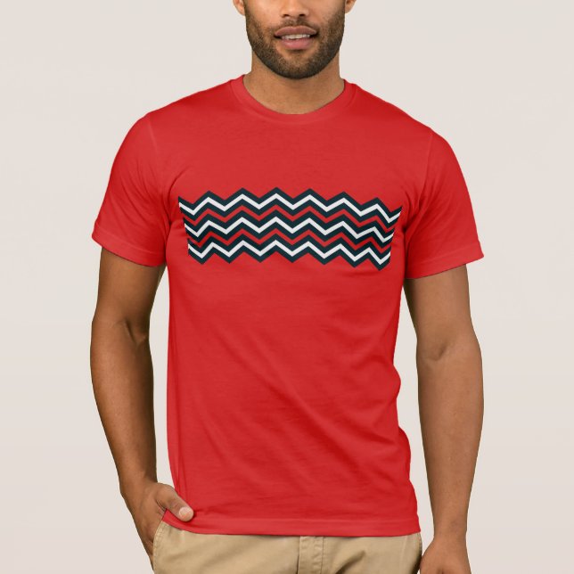 T-shirt Design de rayures Chevron (Devant)