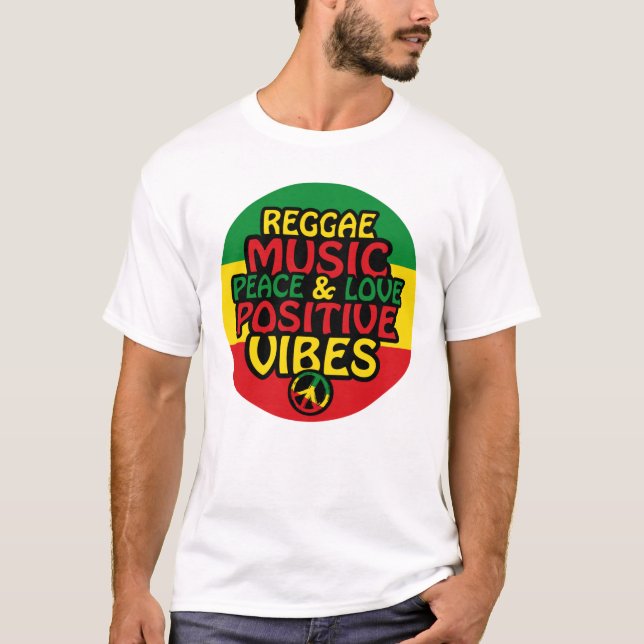 T-shirt Design de reggae avec des citations positives et d (Devant)