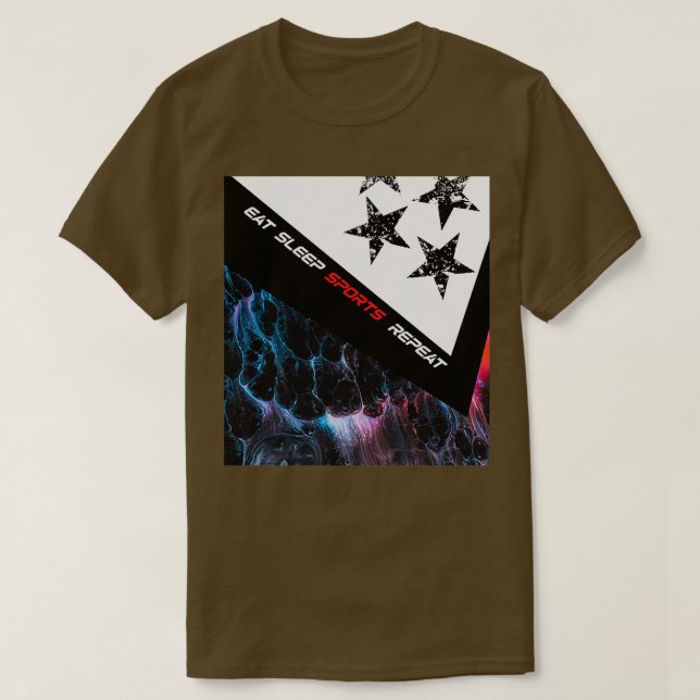 T-shirt Design de roche de lave rouge et noir sport (Design devant)