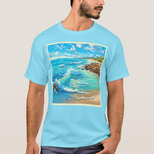 T-shirt Design de scène rocheuse côtière