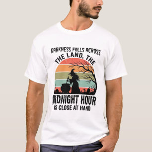 T-shirt Design de sorcière vintage heure minuit Halloween_