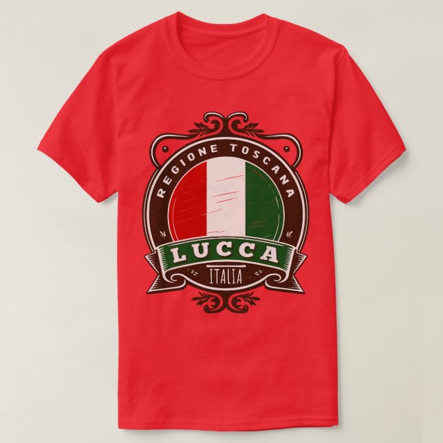 T-shirt Design de style rétro Lucca Italia (Design devant)