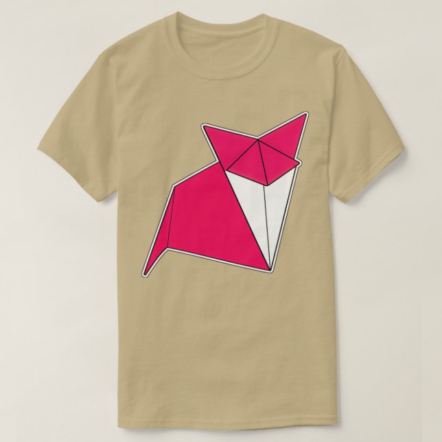 T-shirt Design de style Sticker Fox Origami (Design devant)