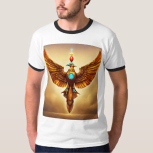 T-shirt "Design de tatouage d'aigle en cristal complexe -
