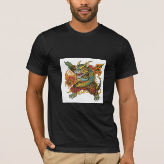 T-shirt Design de tatouage de dragon de fer