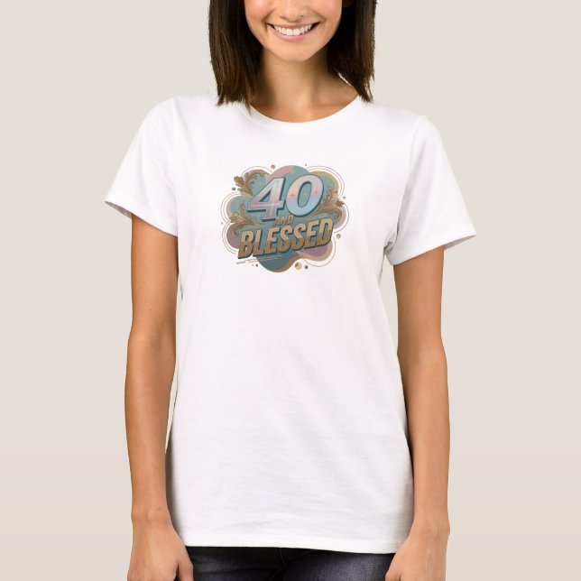 T-shirt Design de tee-shirt graphique 2D Moderne 40 ET BÉN (Devant)