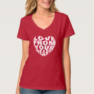 T-shirt Design de texte 3D élégant Amour de votre coeur