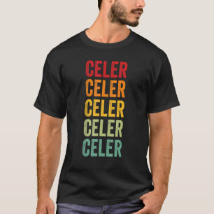 T-shirt Design de texte arc-en-ciel en cristal Celer