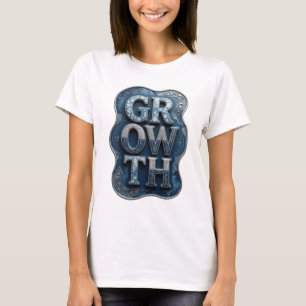 T-shirt Design de texte CROISSANCE argenté élégant